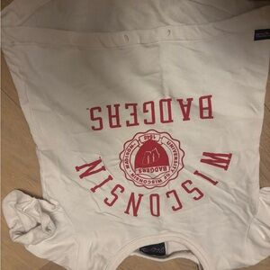Jansport White and Red Wisconsin Badgers Top
